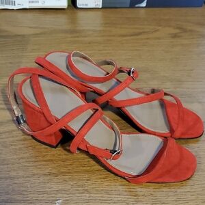 Elegant Red Strappy Sandals